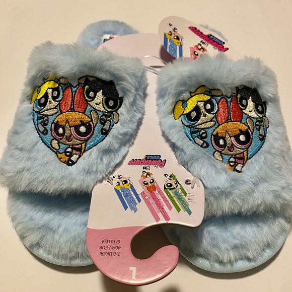 The Powerpuff Girls Women’s Slippers Color: Light Blue Size: Large - Picture 1 of 12